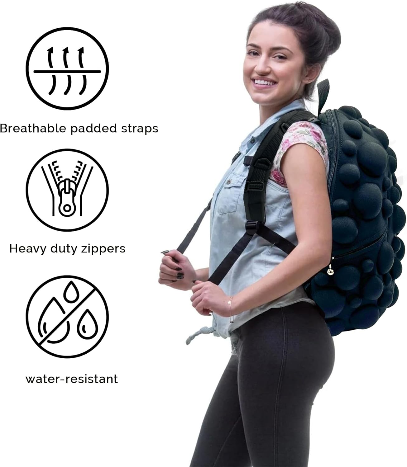 Madpax Bubble Backpack - Ultra Smooth Nylon Backpack - Backpack for Kids with Adjustable Straps