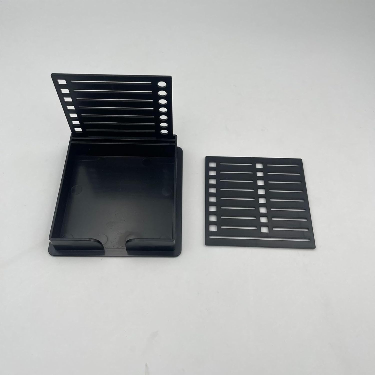 4Pieces Sticky Note Holder | Sticky Note Stencil | Note Dispenser | Double Insert Template Storage Box | Self-Adhesive Notes Pad | School Supplies Desk Accessories