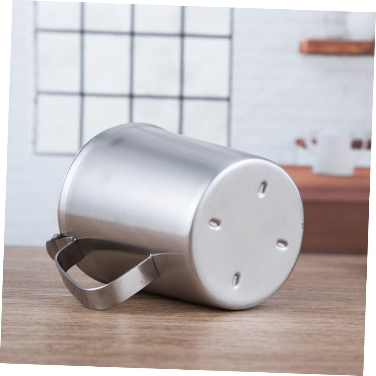 TOPPERFUN Stainless Steel Measuring Cup Lid and Graduations for Latte Art and Coffee Preparation Milk Tea Cup for Espresso and Baking image number 3