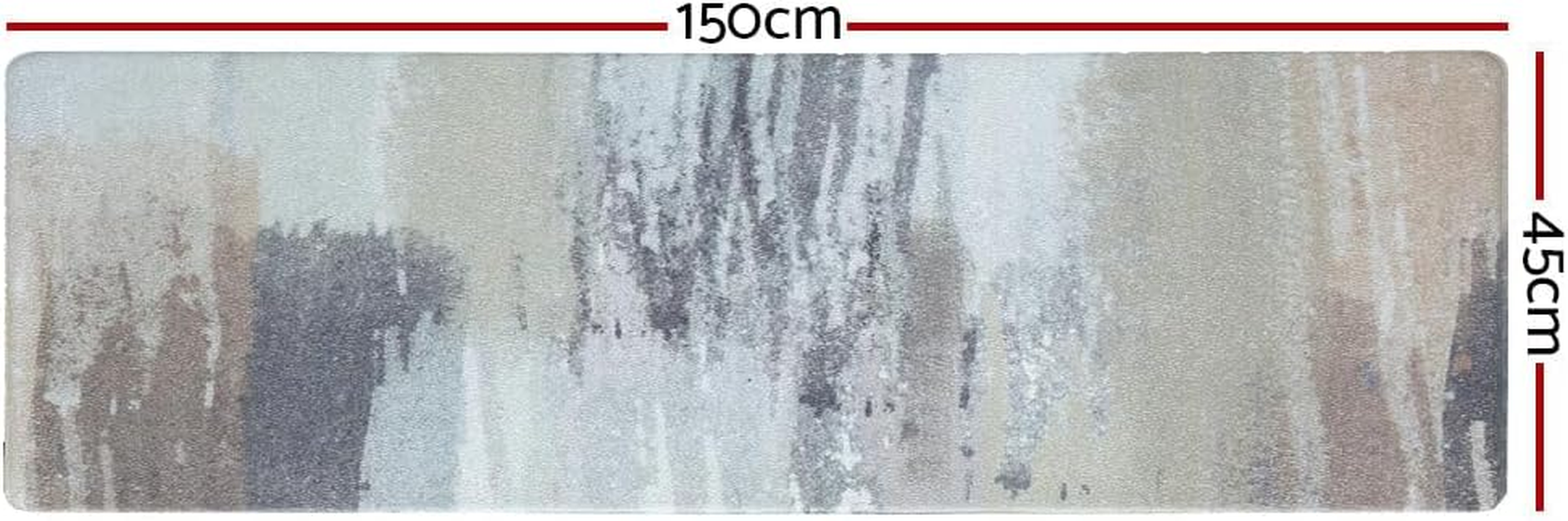 Artiss Kitchen Mats, 45 X 150Cm PVC Non-Slip Floor Rugs anti Fatigue Door Standing Mat, Waterproof Comfort Carpet for Living Room, Bathroom, Laundry, Sink image number 2