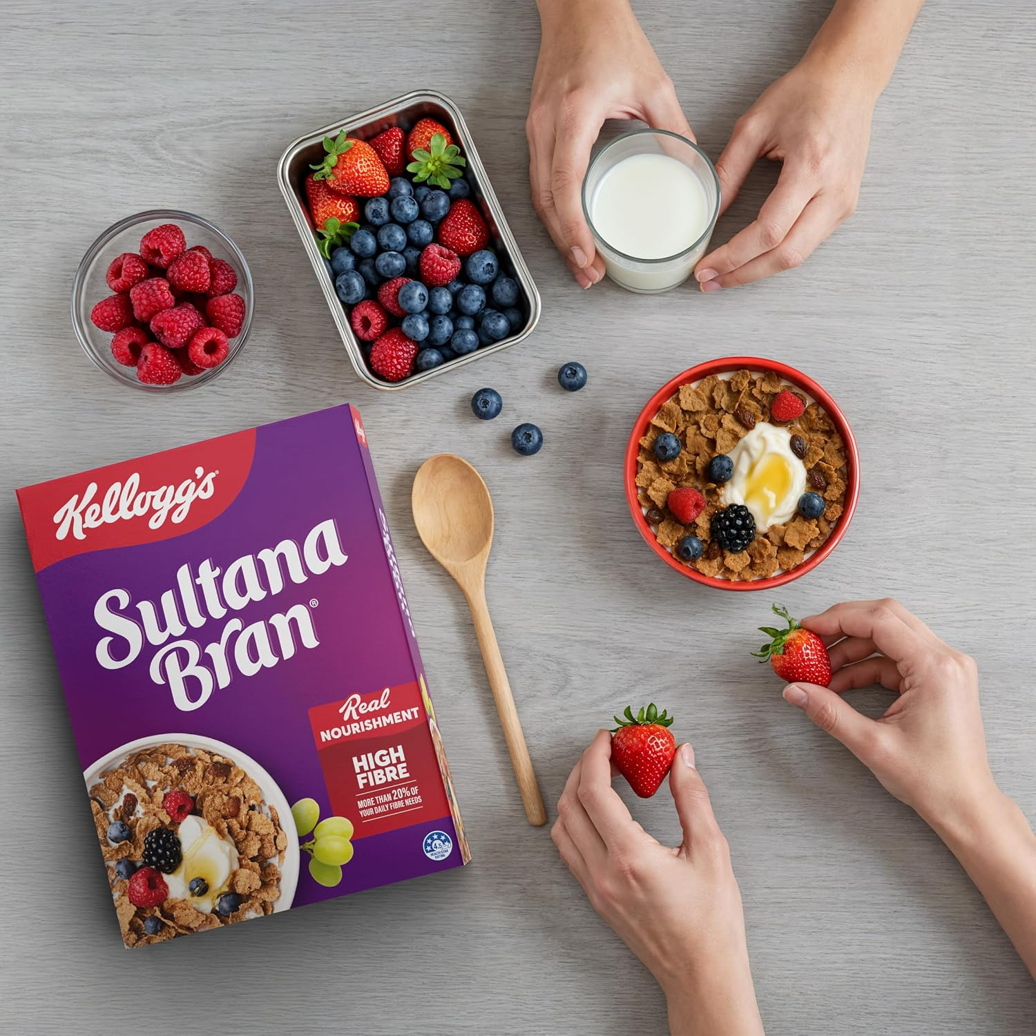 Kellogg'S Sultana Bran High Fibre Breakfast Cereal, 420G image number 3