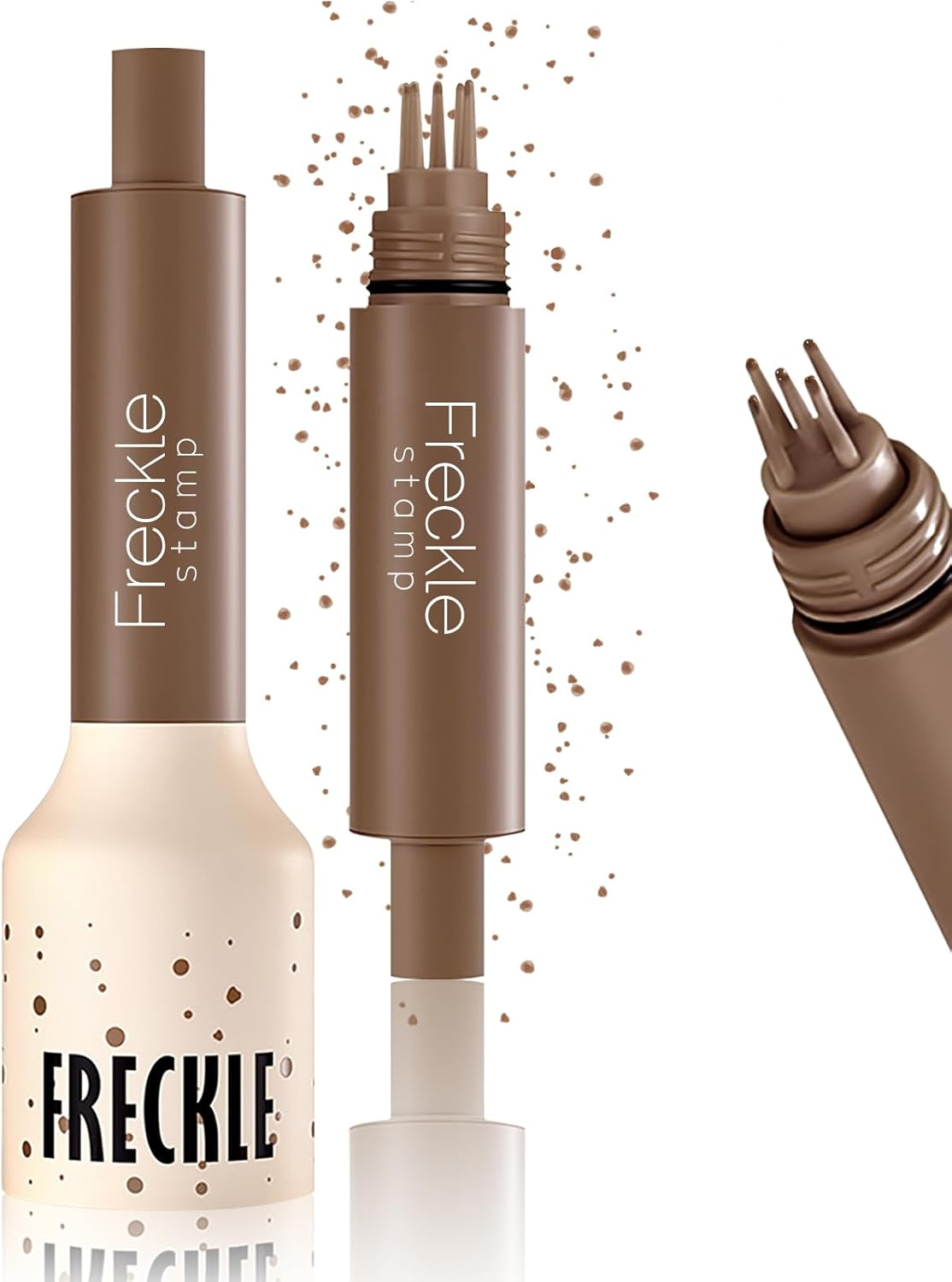 Noerrors Freckle Stamp Pen, Waterproof Fake Freckles Tattoo, Magical, Lifelike, Quick-Drying, Long-Lasting Light Brown, Fake Freckle Colour, Women, Girls, Make-U #04 Caramel image number 5