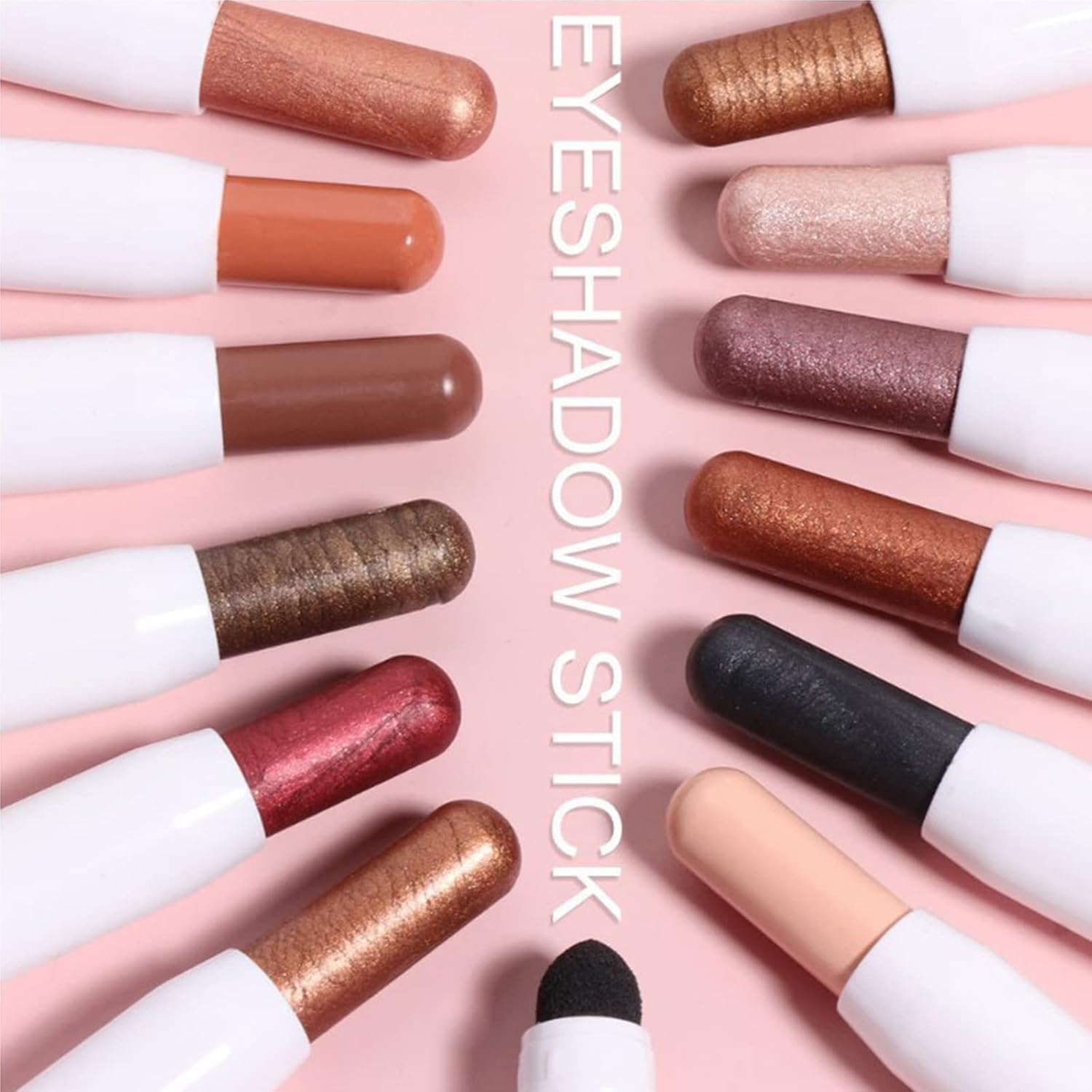 Roseflower 6 Colors Eye Shadow Stick Shimmer Eyeshadow Pen Waterproof & Long Lasting Metallic Cream Eye Shadow Pencil Eyeliner Crayon Set for Eyes Shimmer Eye Highlighter image number 3