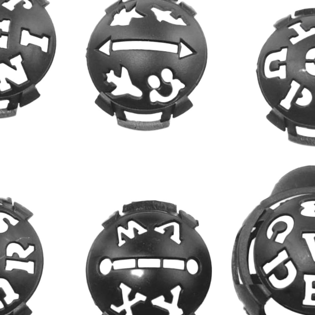 Prettyia 6Pcs Plastic Golf Ball Line Marker Liner Drawer Drawing Tool Letter Template image number 1