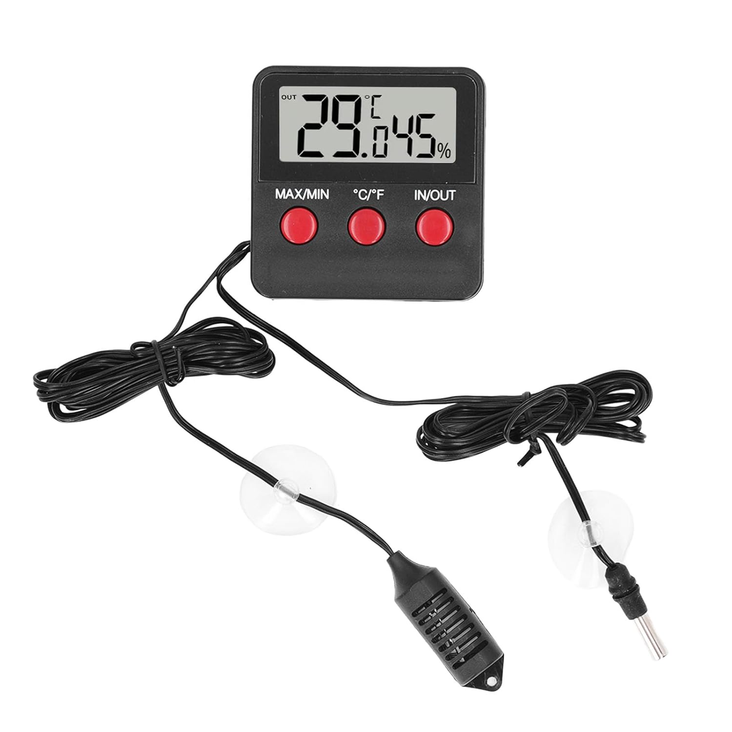 Temperature and Humidity Meter with 2 Probes Digital Hygrometer for Aquariums, Incubators & Reptile Tanks image number 4