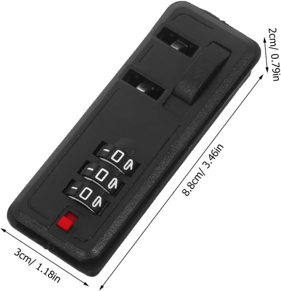 LALADEFIEE Flush Mount Combination Luggage Lock Self-Setting Travel Case Lock for Suitcases Toolboxes Travel Cases image number 5