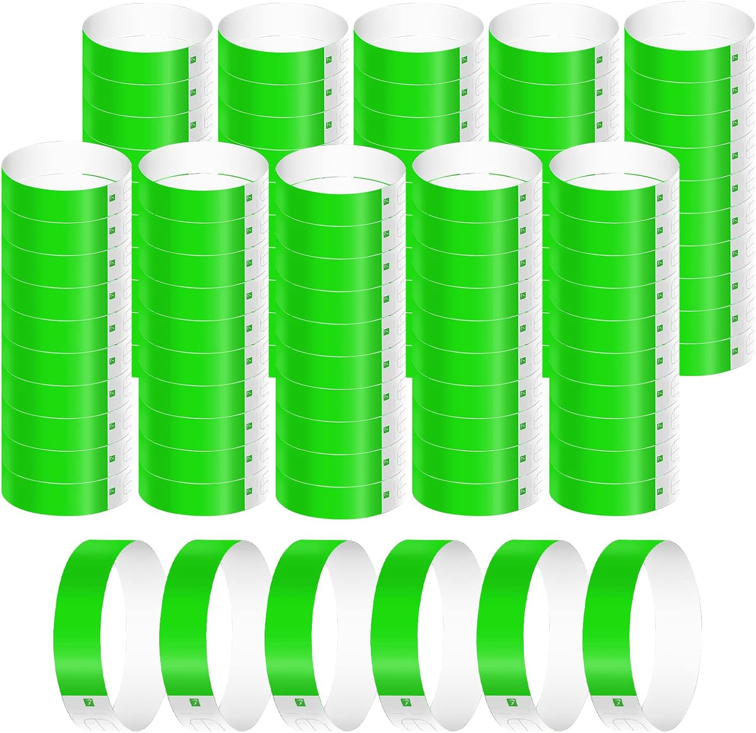 KINBOM 1000Pcs Neon Wristband, Waterproof Paper Wristbands for Events Entrance Wristbands Paper Bracelets for Events Parties Music Festivals Concerts Contests (Blue)