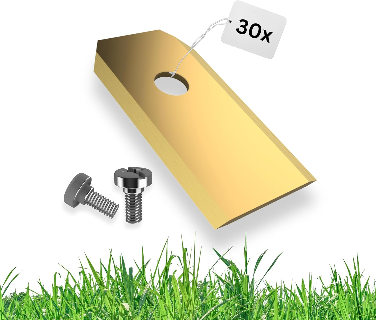 30 X Replacement Blades + Screws, Replacement Blades Compatible with Segway Navimow Robotic Lawnmower for Long, Sharp Cut (Set of 30 Blades) - Titanium Carbit Coated image number 2