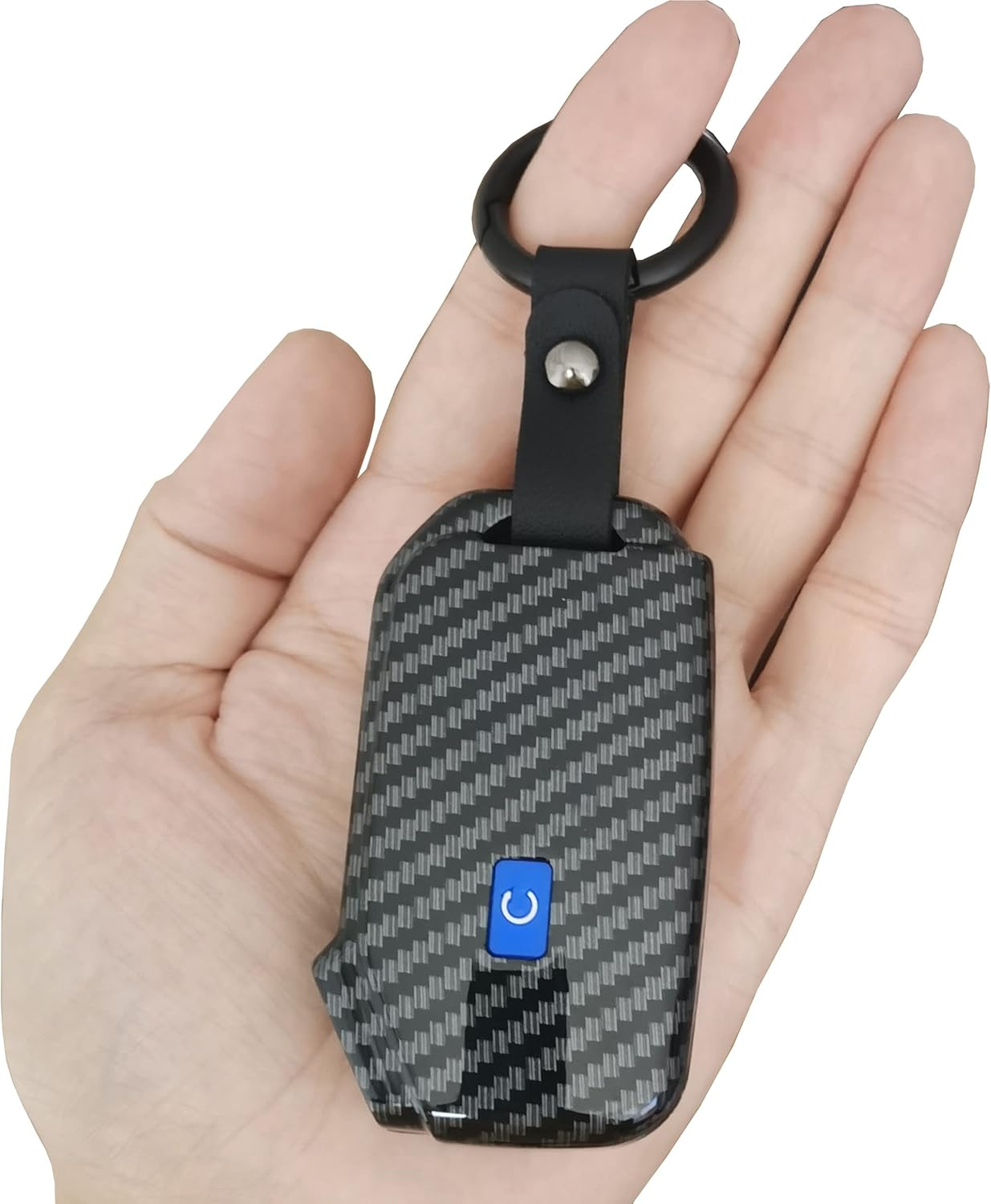 For Kia Key Fob Cover Protector Shell Keyless Remote Control Smart Key with Keychain Fit for Kia Ceed Cerato Forte NIRO Seltos Sorento Soul Sportage Telluride (Blue) - Black image number 6