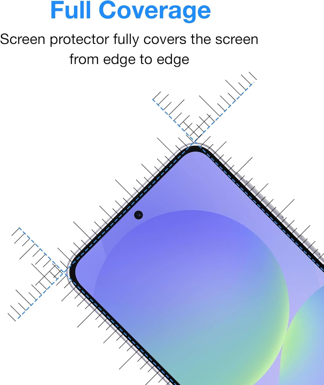 MEZON [3 Pack] Samsung Galaxy A36 5G Premium Hydrogel Clear Edge-To-Edge Full Coverage Screen Protector Film (Galaxy A36 5G, Hydrogel) image number 4