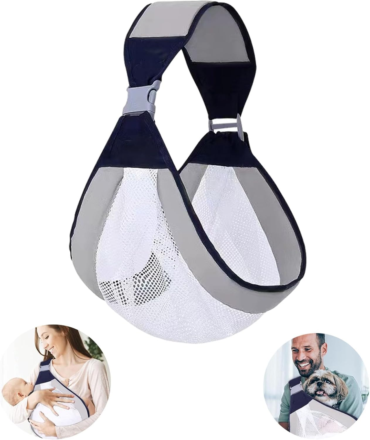 Lbs Pet Carrier Holder Upgraded Front Carrier Infant Cotton Breathable Dog Outdoor Cat Hip for Mesh Carrier image number 5