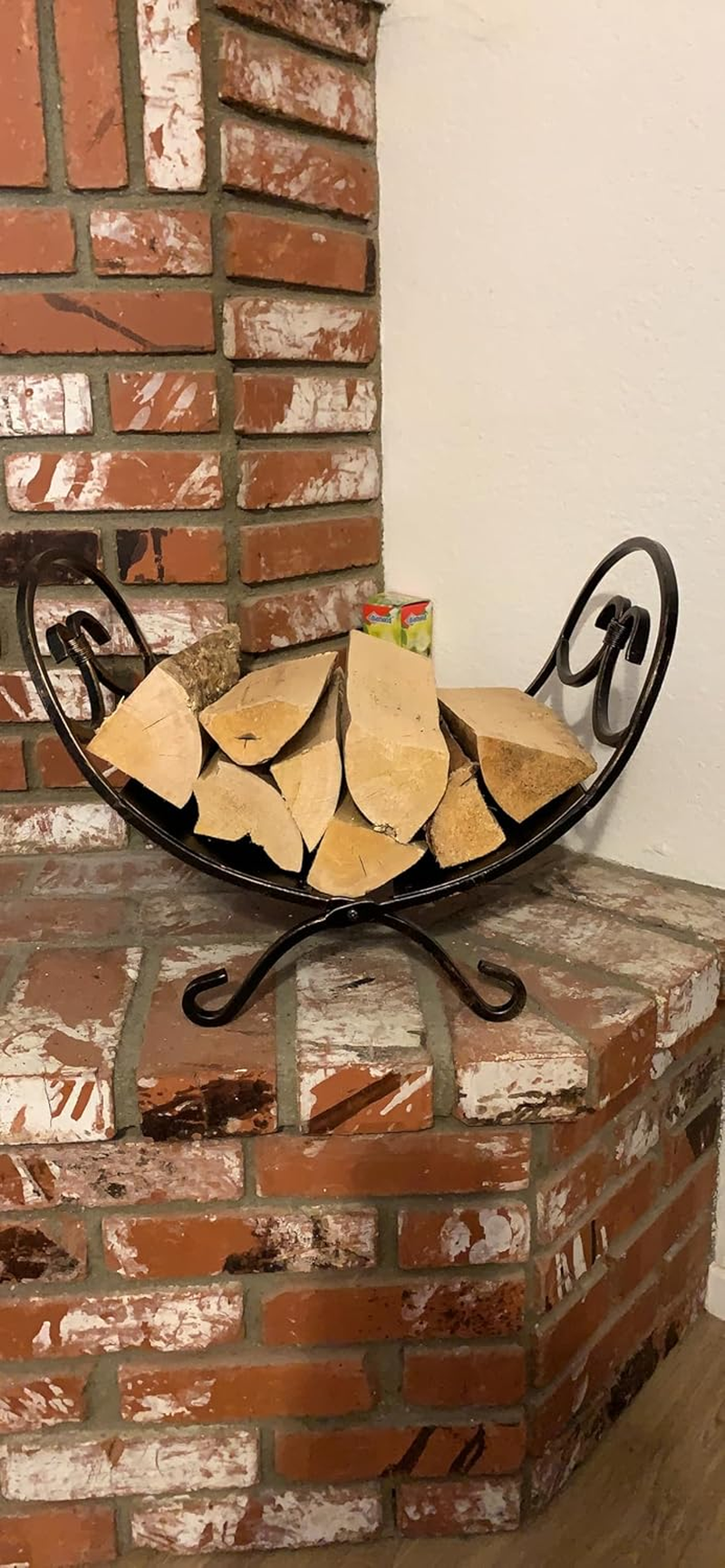 Rocky Mountain Goods Decorative Indoor Log Rack - Heavy Duty Iron with Antique Bronze Finish - Perfect Size for Indoor Use - Pre Assembled - Decorative Log Holder Design and Finish image number 3