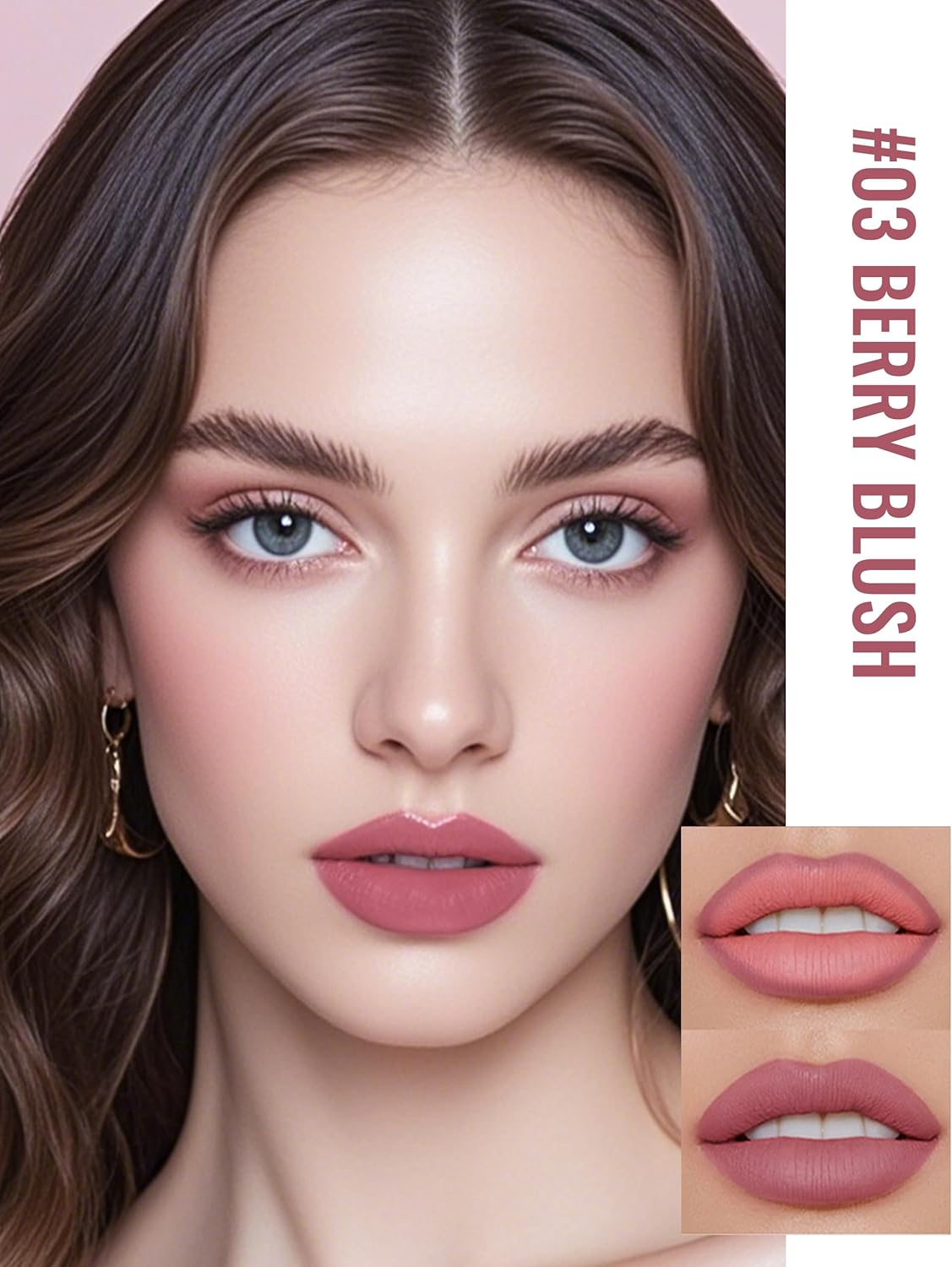 Erinde Tattoo Lip Liner Mat, Waterproof Lip Marker, Long-Lasting and Highly Pigmented, Precise Tip for Defined Lip Contours, No Transfer & Smudgeproof, Nude Lip Liner #03 image number 1