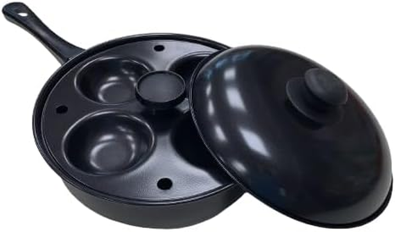 Fox Run 5203 Non-Stick Poacher/Fry Pan Set, 13.5 X 8 X 4.75 Inches, Black image number 2