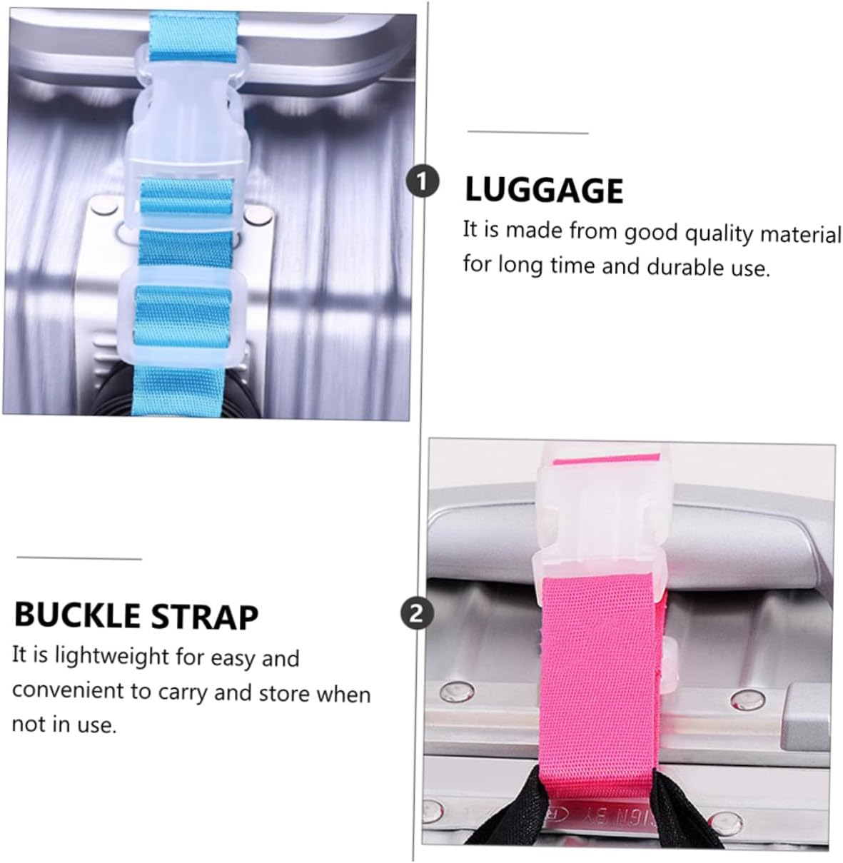 SOLUSTRE 5Pcs Luggage Belt Straps with Hanging Buckles Multi-Color Suitcase Straps for Travel Bags Compatible with Suitcases and Travel Gear image number 4