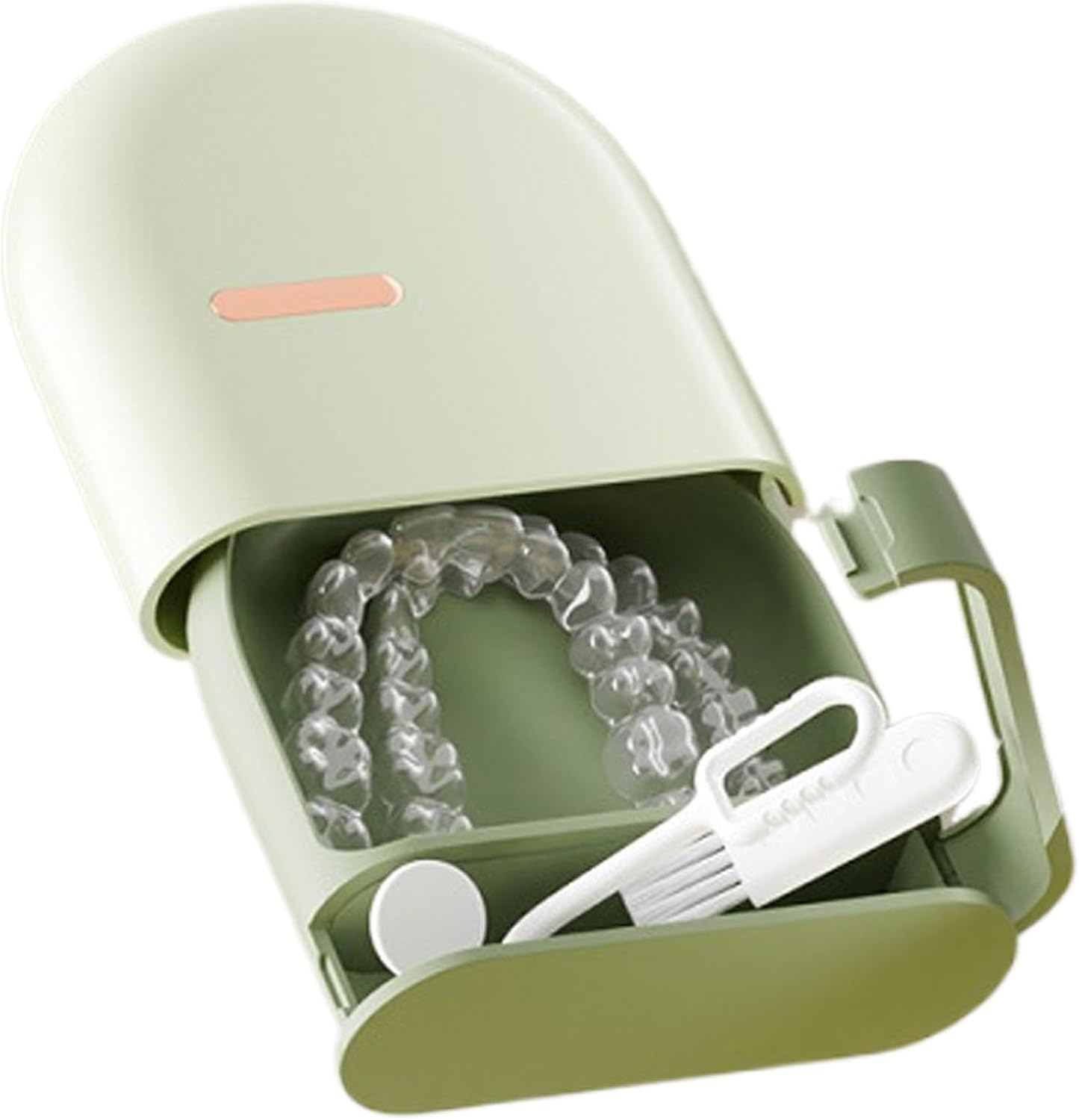 Retainer Cleaner Case - Pull-Out Invisible Grinding Teeth Guard Holder with Ventilation Holes | Retainer Holder Case, Portable Braces Storage Box, Large Capacity Retainer Cases for Women, Men, Adult,