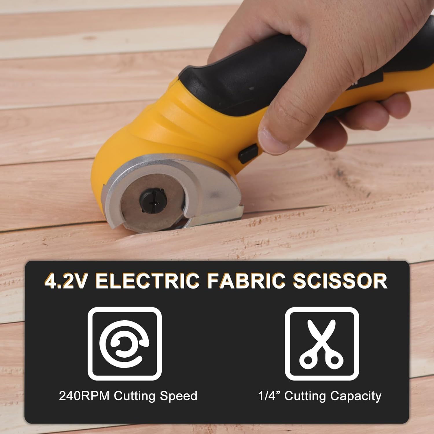 Cordless Electric Scissors, Cardboard Cutter, 4V Electric Cardboard Cutter, Cordless Fabric Scissors, Electric Box Cutter with Blade, Electric Scissors for Cardboard, Box, Leather - Replacement Blade image number 3