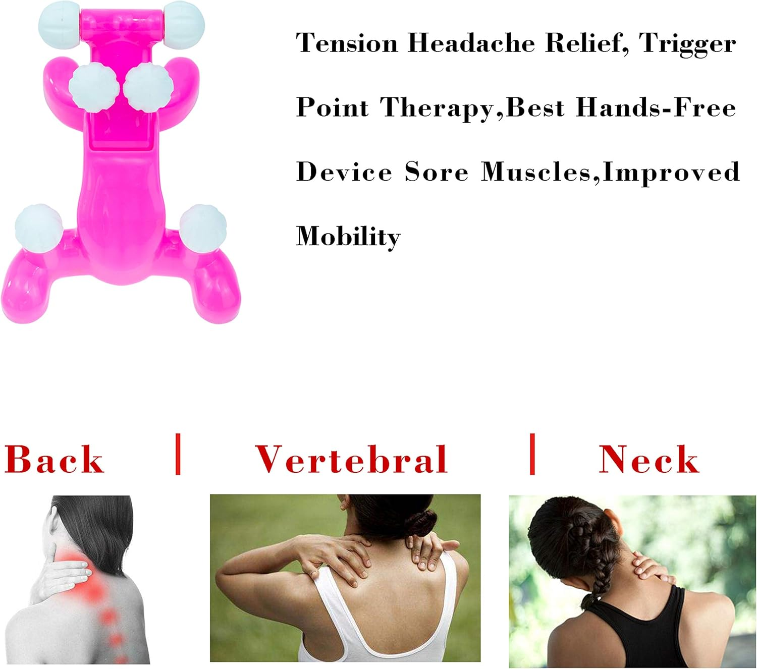 Tension Headache Relief Products, Cervical Traction for Neck Pain Relief, Massage Traction Pillow with 6 Trigger Point Therapy image number 1