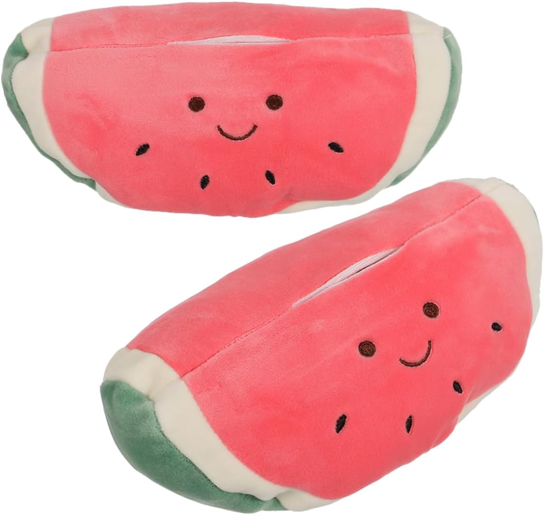 2Pcs Car Tissue Box Cute Cartoon Fruit Napkin Holder for Car Essentials Tissue Dispenser Box for Dashboard Plush image number 3