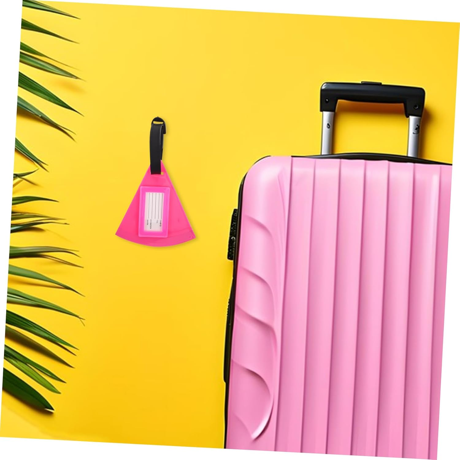 HORIALENCE Watermelon Slice Luggage Tags PVC Travel Labels Cute Summer Baggage Tags for Suitcases Women Boys and Girls Beach Holiday Id Labels