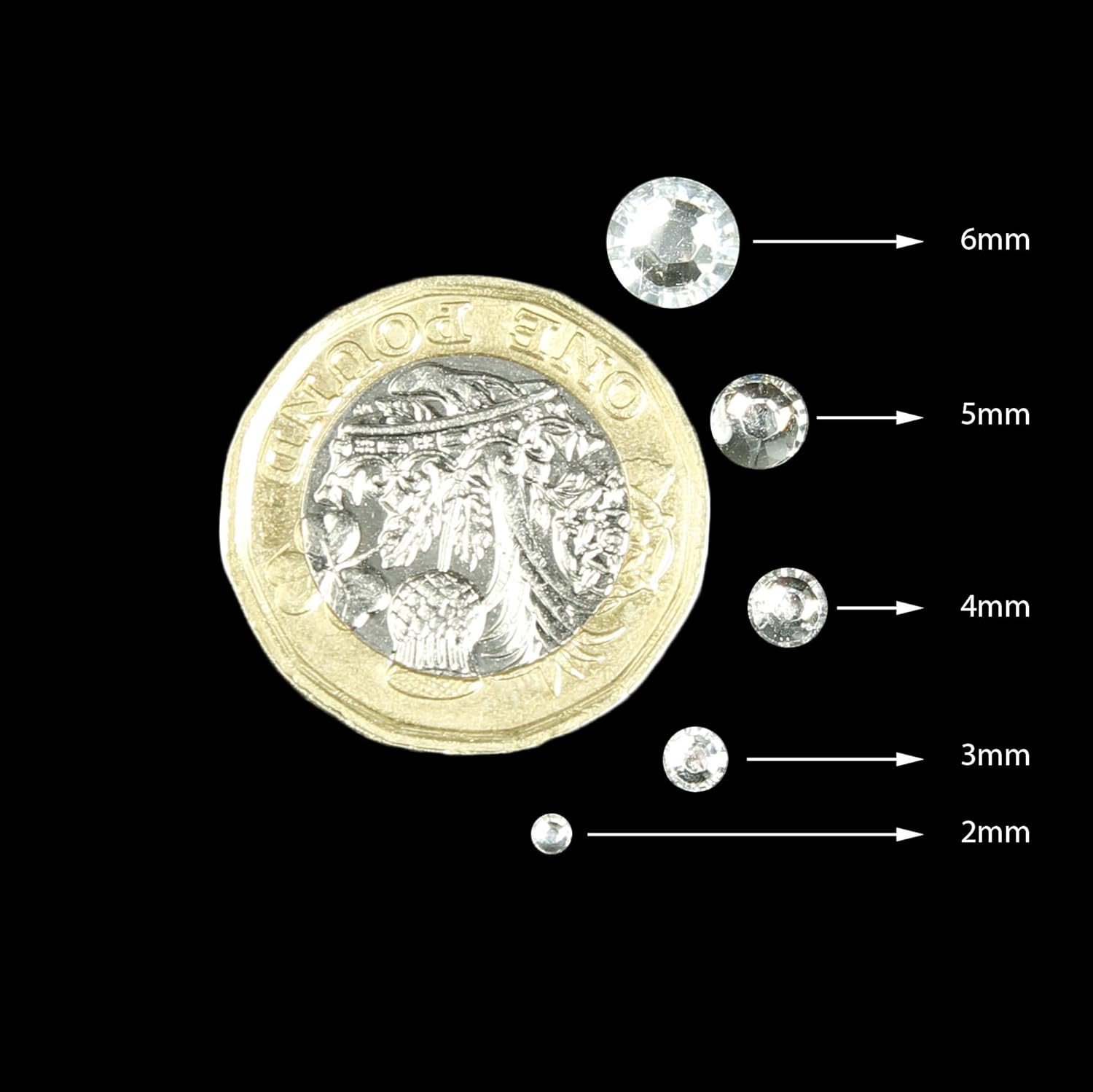 1000Pcs 2Mm Flat Back Resin Rhinestones Bling Crystal Diamantes for Nail Art & Craft (2Mm, Crimson) image number 1