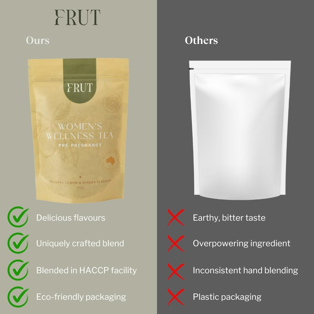 Fertility Tea | Organic Women&rsquo;S Wellness Pre-Pregnancy Herbal Tea | Natural Lemon & Ginger Flavour | Caffeine-Free Raspberry Leaf Blend | Supports Women&rsquo;S Reproductive System | 100G Loose Leaf image number 4