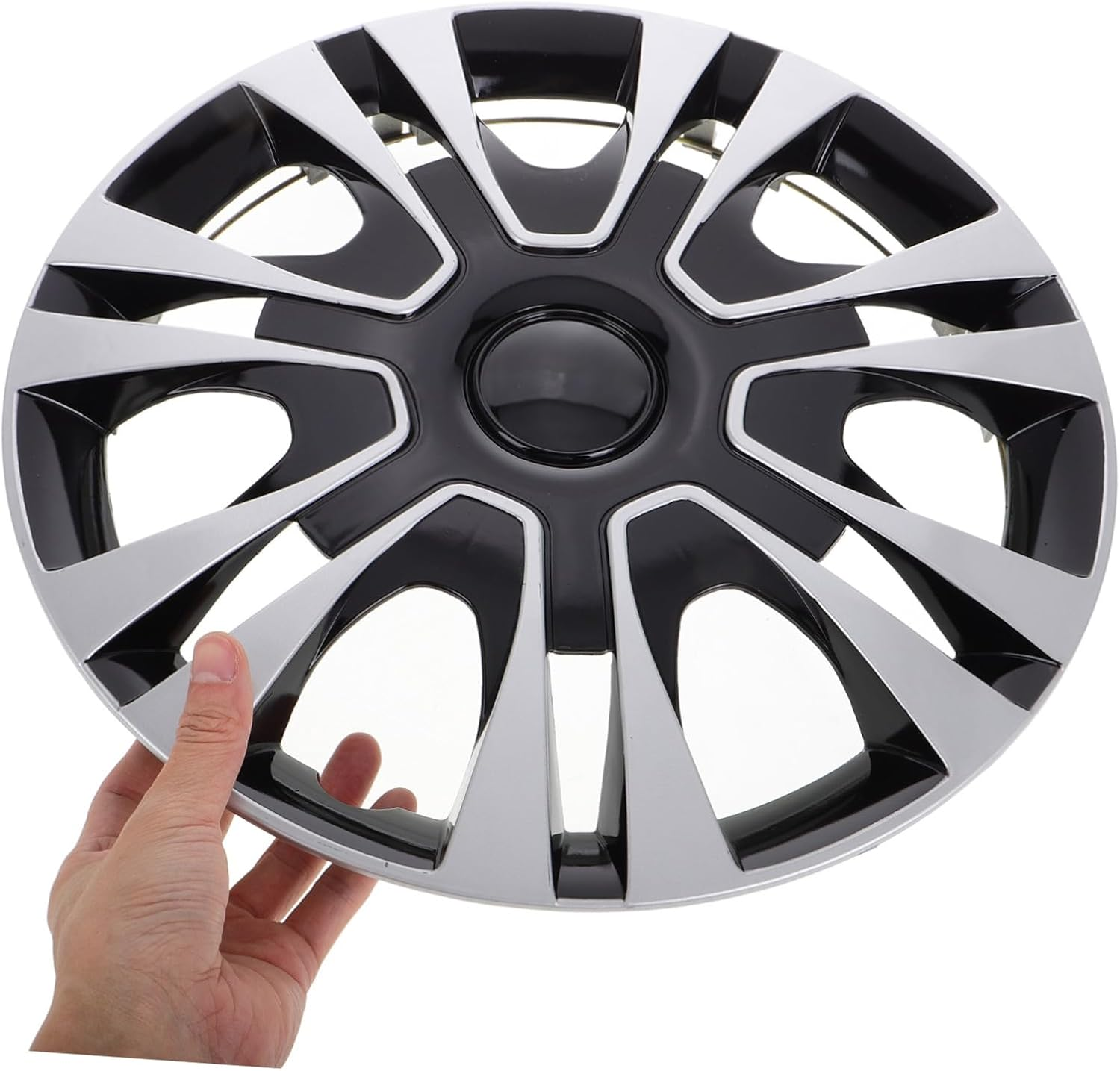 PAMINGONO 13-Inch Silver Hubcap Replacement Wheel Center Cap Universal Fit Automotive Tire Hub Cover for Cars Compact Vehicles image number 4