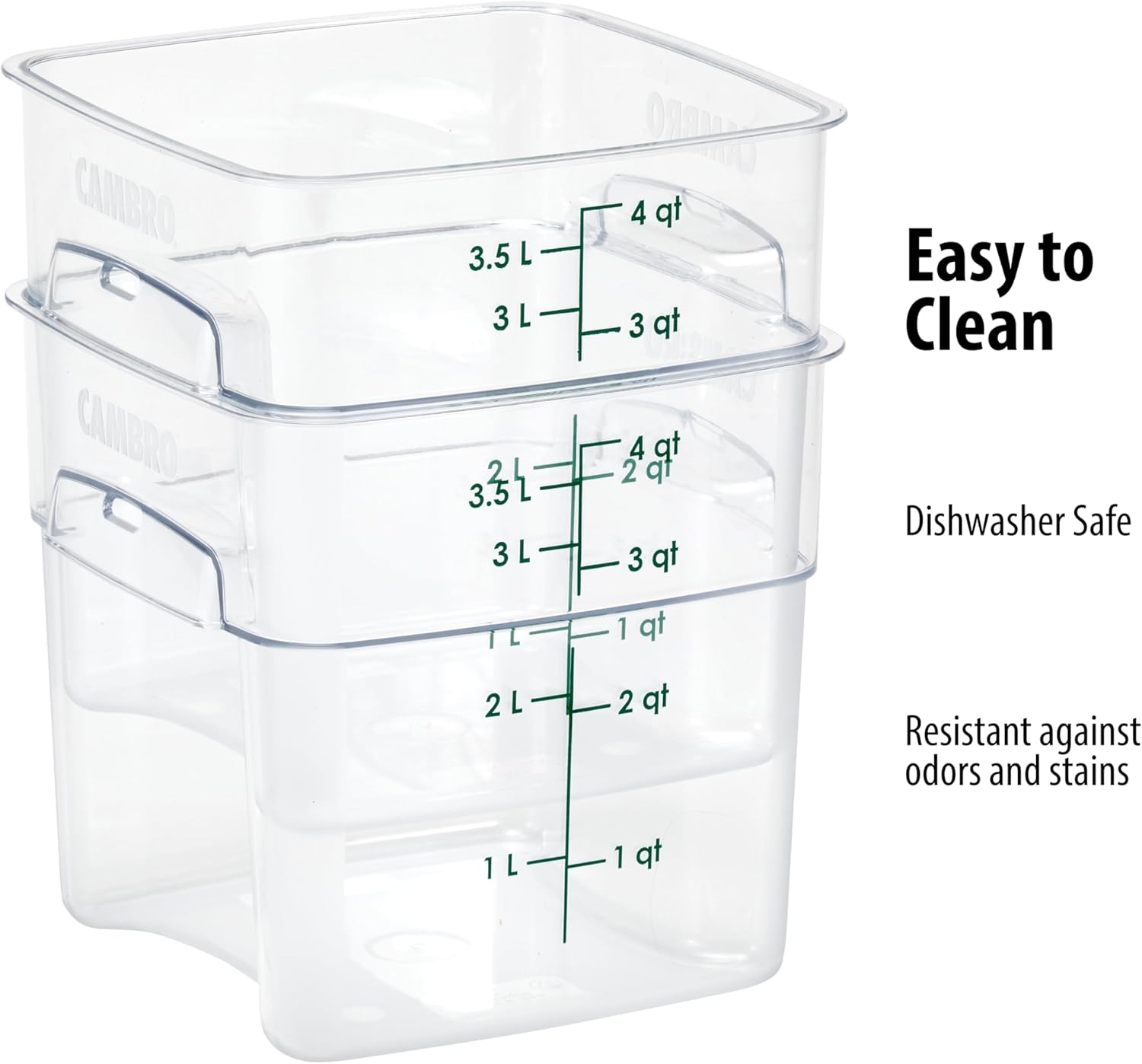 Cambro Polycarbonate Square Food Storage Container, 3.8 Litre Capacity image number 5