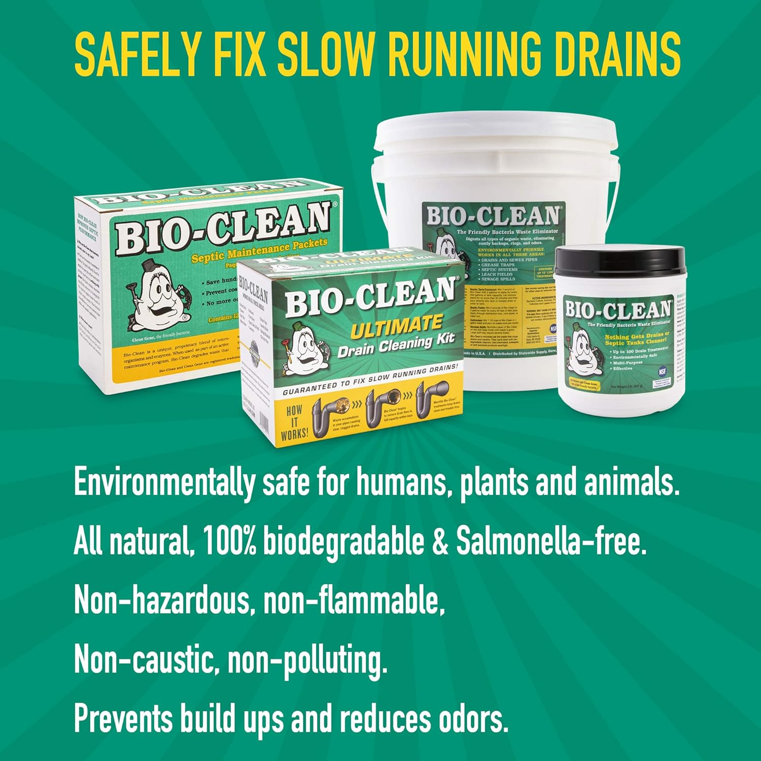 Bio-Clean Drain Septic Bacteria (2 Lb.)