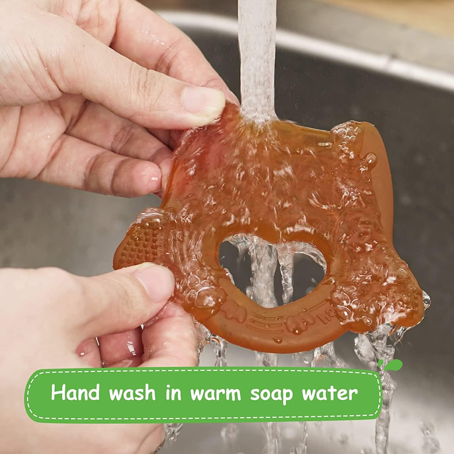 Haakaa Silicone Owl Teether, 100% Food-Grade Silicone Smiling Owl Teething Toy for Infants, Soft Chew Teething Toys for Babies, BPA Free, Teething Toy for 3 Months+ image number 1