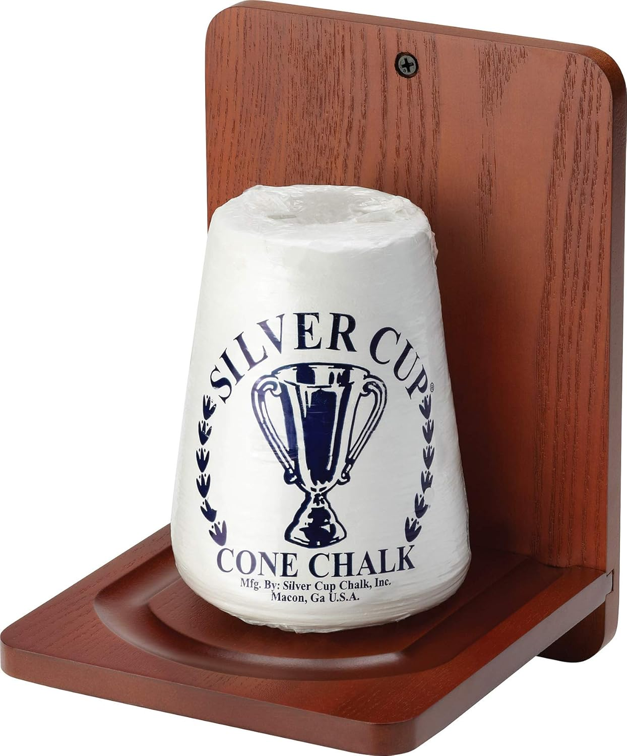 Fat Cat Billiard/Pool Accessory: Wall Mounted Wood Cone Chalk Holder, Mahogany Finish image number 2