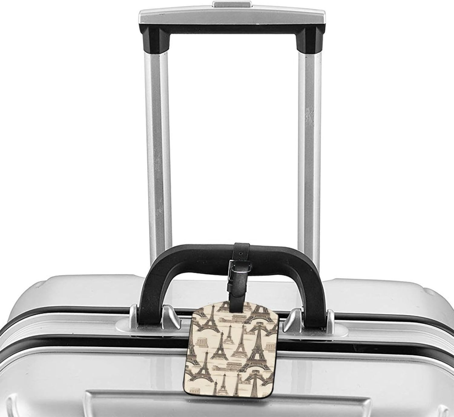 French Paris Tour Eiffel Tower Print Elegant Tag Stylish Tag Luggage Tag 4.3 X 2.76 Inch for Suitcases Travel Bags image number 3