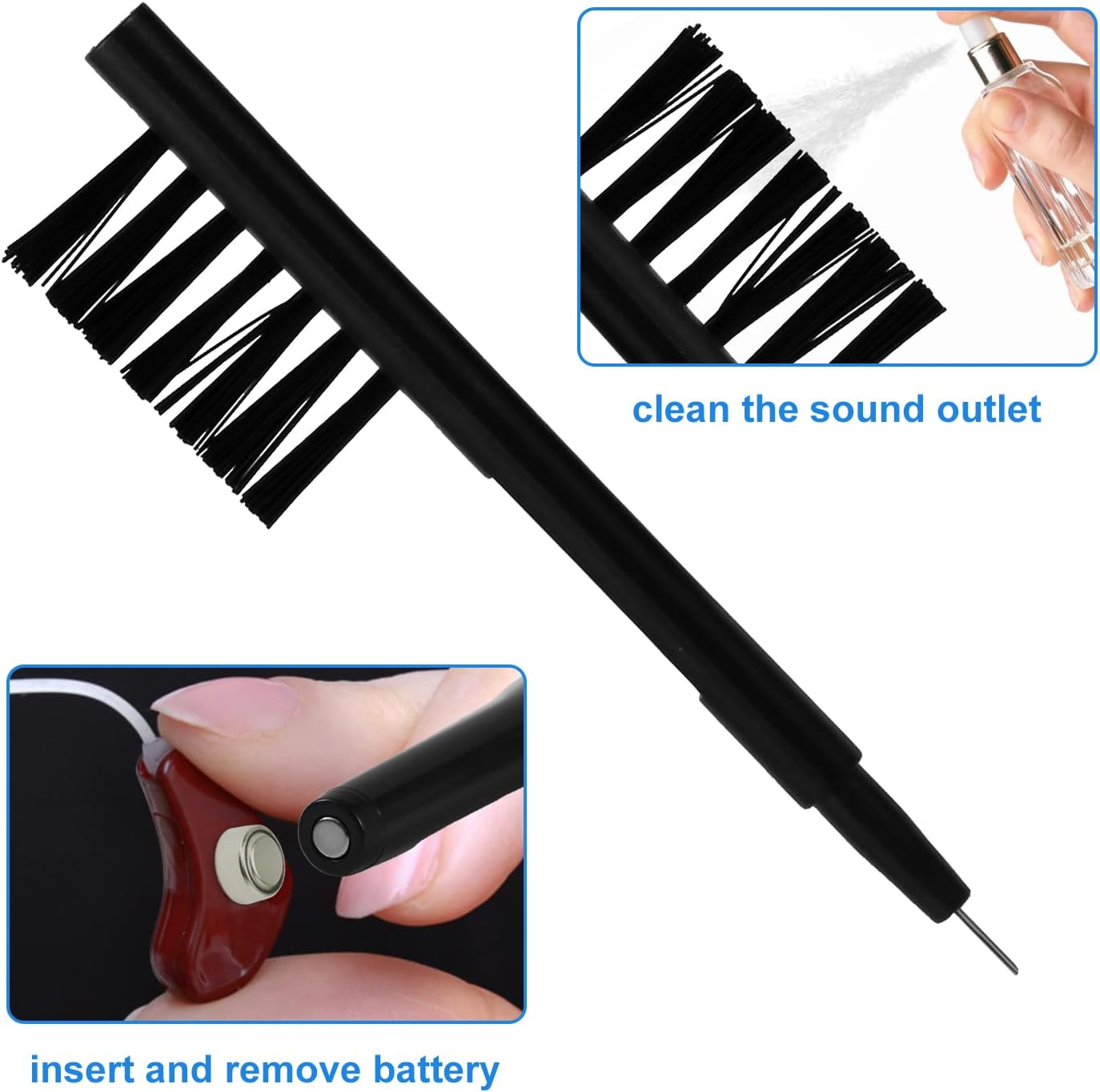 12Pcs Hearing Aid Cleaning Kits, Hearing Aid Cleaning Tools Opticon Hearing Aid Cleaning Tools with Storage Case for Hearing Aid Headphones Earbuds image number 5