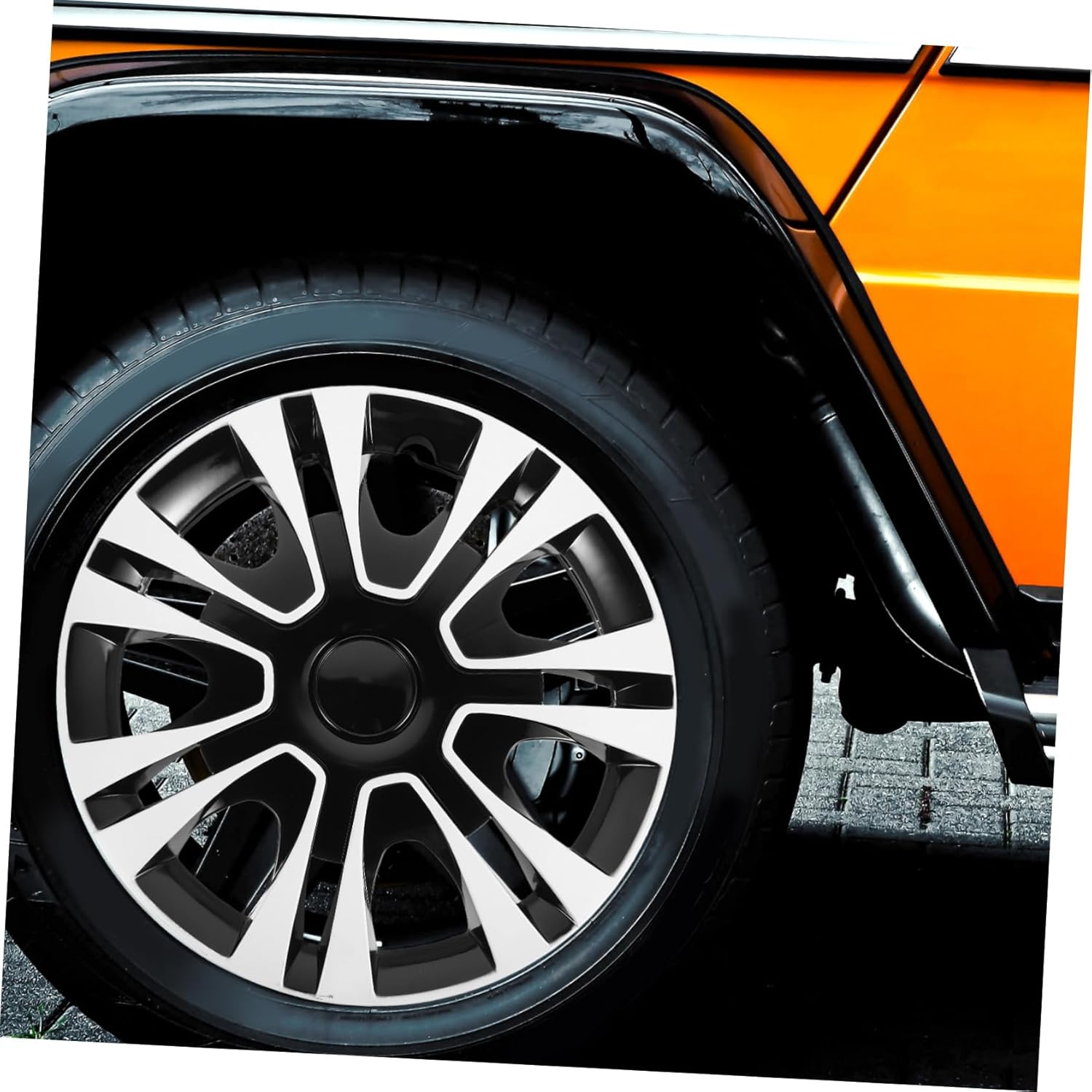 AKOOSY 13-Inch Universal Car Hubcap Wheel Cover Replacement Plastic Rim Cap for SUV Truck Trailer Sturdy Wheel Protector for Automotive Accessories image number 2