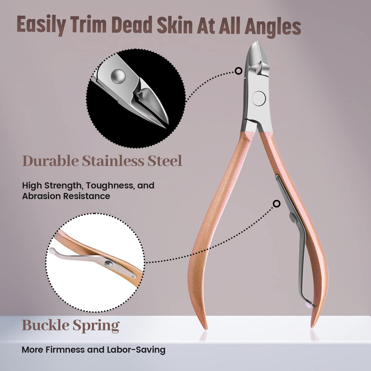 Professional Manicure Kit - 26 in 1 Pedicure Kit with Nail Clippers, Stainless Steel Nail Care Set for Women - Pink