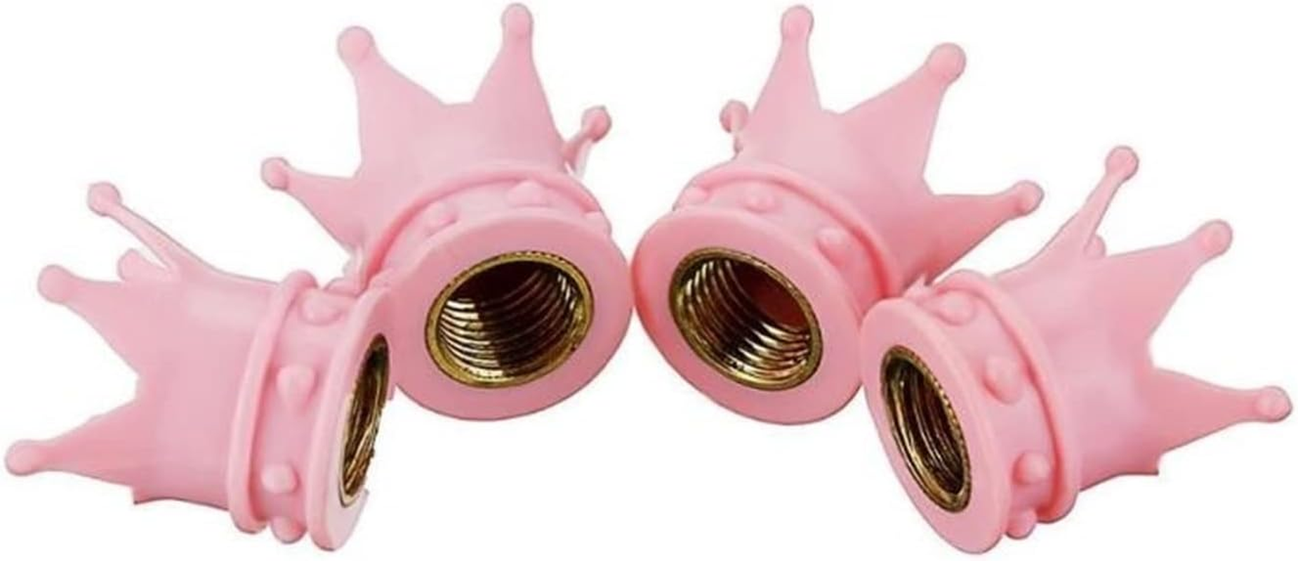 4Pcs Pink Crown Shape Car Auto Universal Wheel Tire Tyre Valve Stem Caps Dust Covers Motorcycle Bike Airtight Stems Compatible with BMW VW (Color : Navy Blue) image number 5