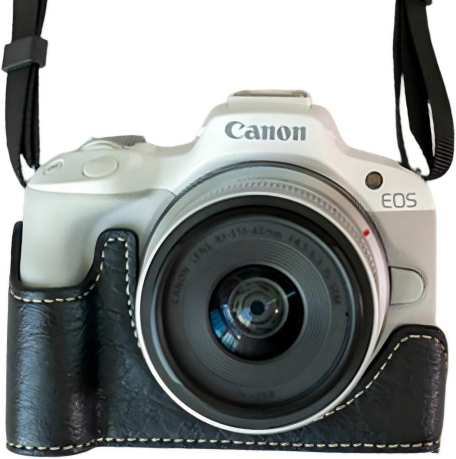 EOS R50 R100 Case, Retro PU Leather Protective Case for Canon EOS R50 R100 DSLR Camera, EOS R50 R100 Camera Case Bag, with Bottom Opening & Shoulder Strap. (Green)