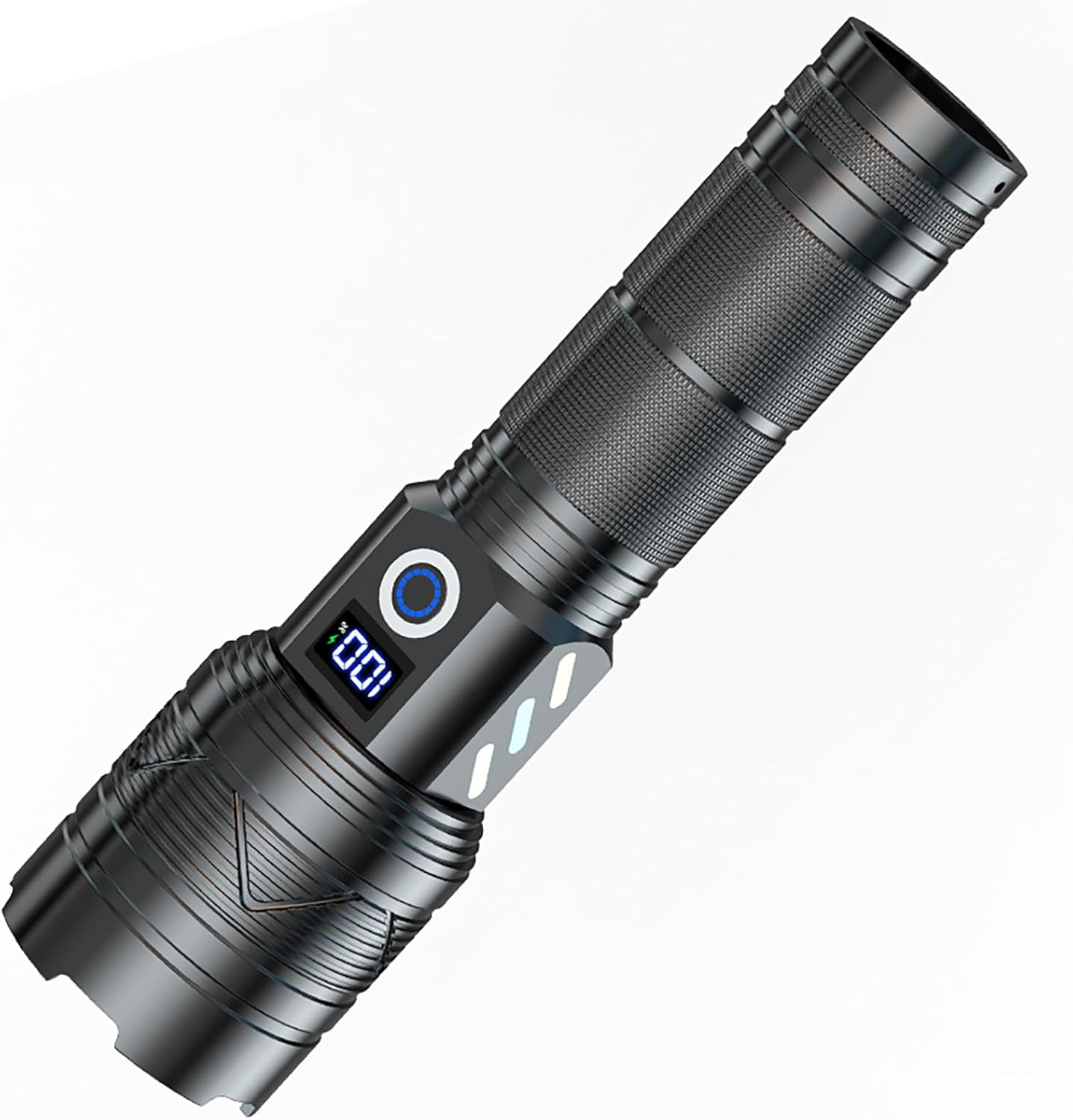 Torch, Tesansi Flashlight LED Torch Fast Charging 18000 Lumen Handheld Torch, Long Range 5000Ft, 5 Lighting Modes IPX7 Waterproof Torches Zoomable Long Shot Flash Light for Emergency Security Camping image number 6