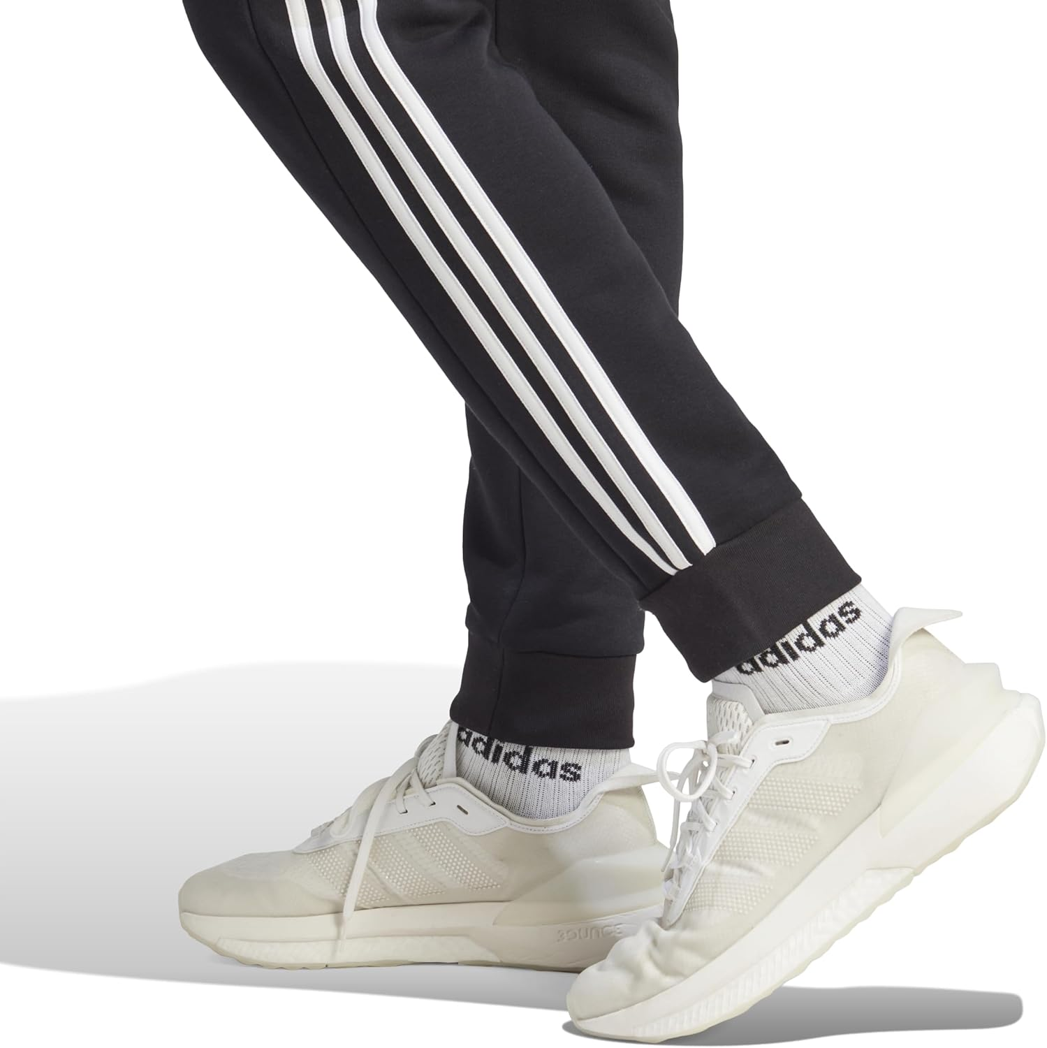 Adidas Sportswear Essentials 3-Stripes Men'S Fleece Tapered Cuff Jogger Pants