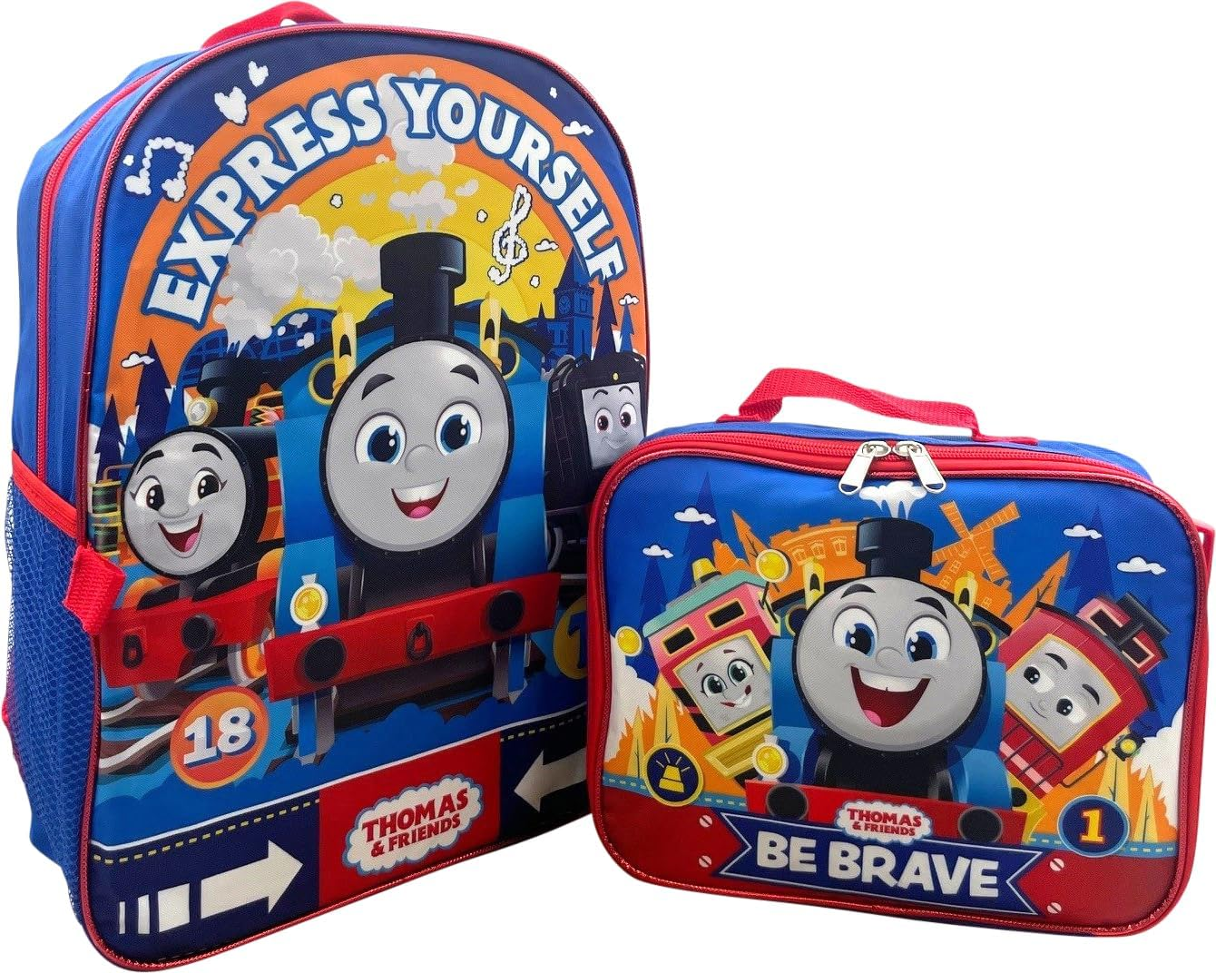 Ruz Thomas and Friends 16 Inch Backpack with Removable Lunch Box Set image number 1