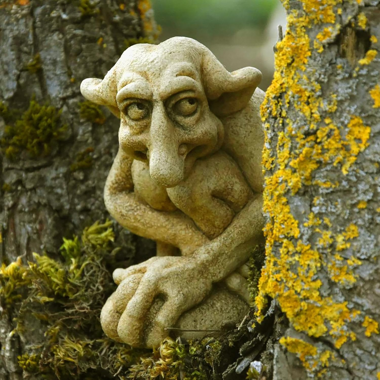 Troll Statues Home Decor, Gargoyle Statues, Cast Stone Trolls, Gothic Sculpture Home Garden Art Decorations, Exquisite Stone Statues for Indoor Outdoor image number 1