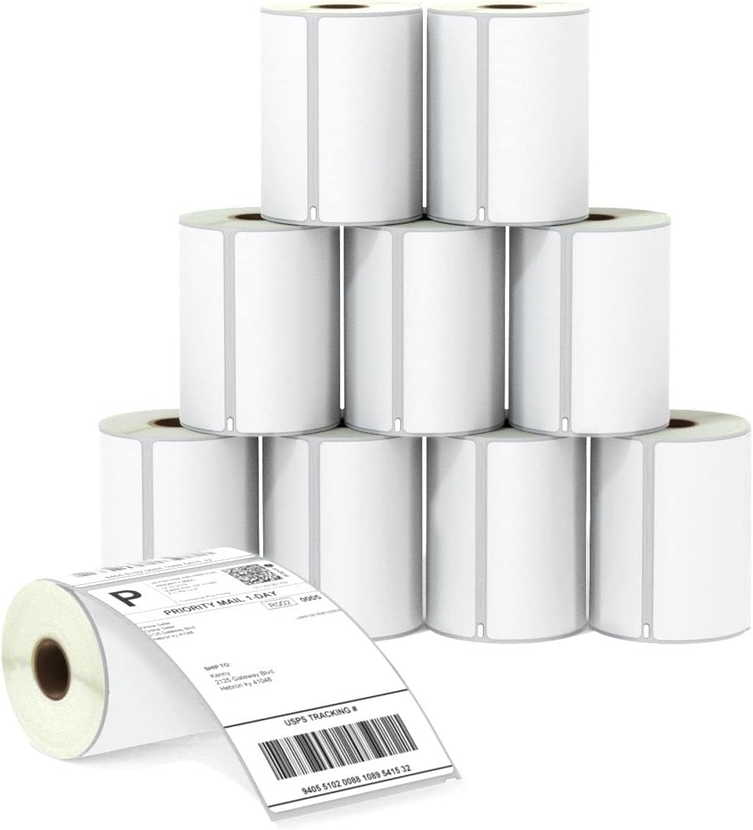 BETCKEY - Compatible Dymo S0904980 (104Mm X 159Mm) Extra Large Shipping Labels - Compatible with DYMO Labelwriter 4XL, NOT Fit 550, 550 Tube & 5XL [10 Rolls/2200 Labels] image number 4