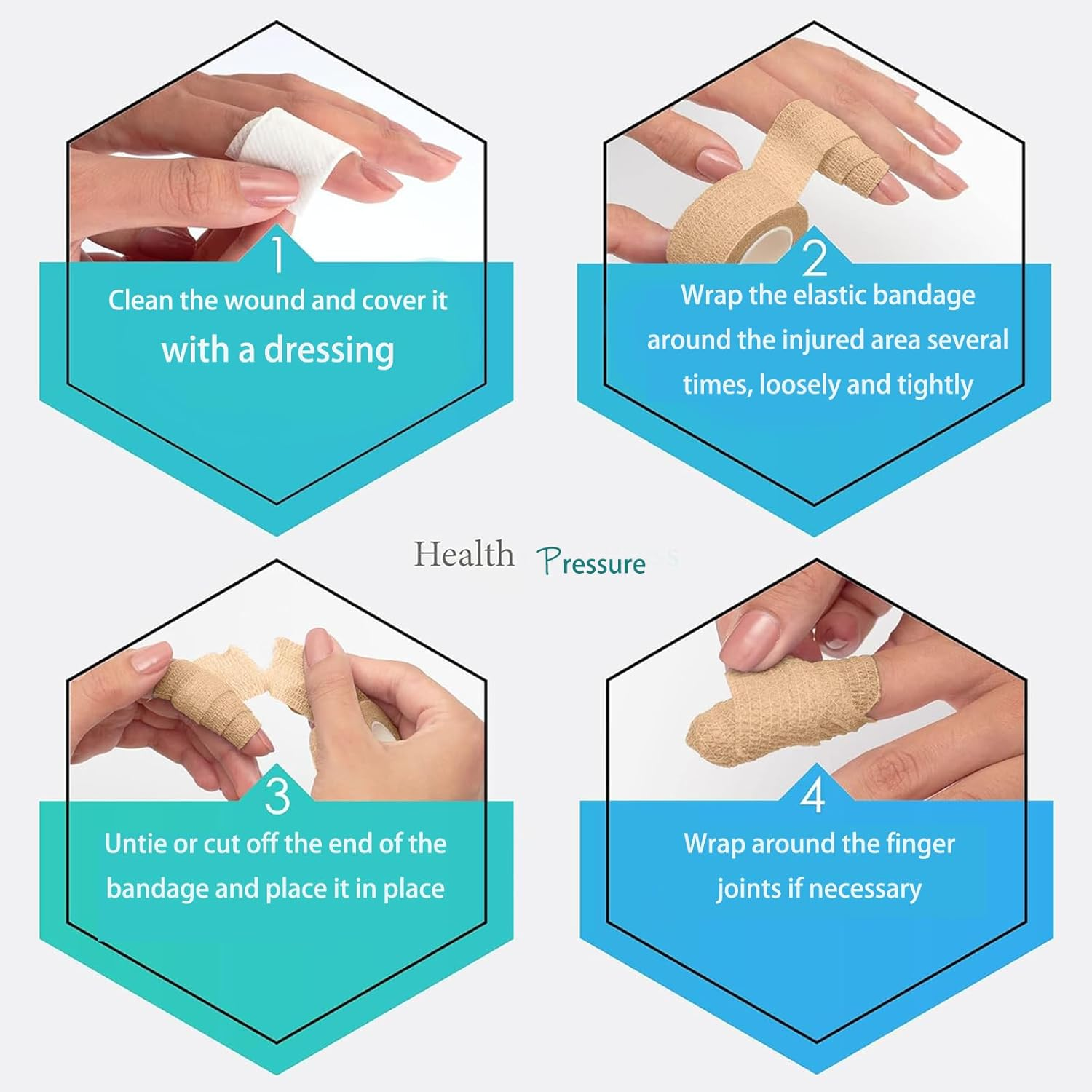 Self Adherent Wrap Tape, 8 Rolls 1'' X 5Yards Strapping Tape, Stretch Breathable Athletic Bandage, First Aid Cohesive Bandage for Sports, Human,Ankle Sprains,Vet Wrap,Swelling image number 5