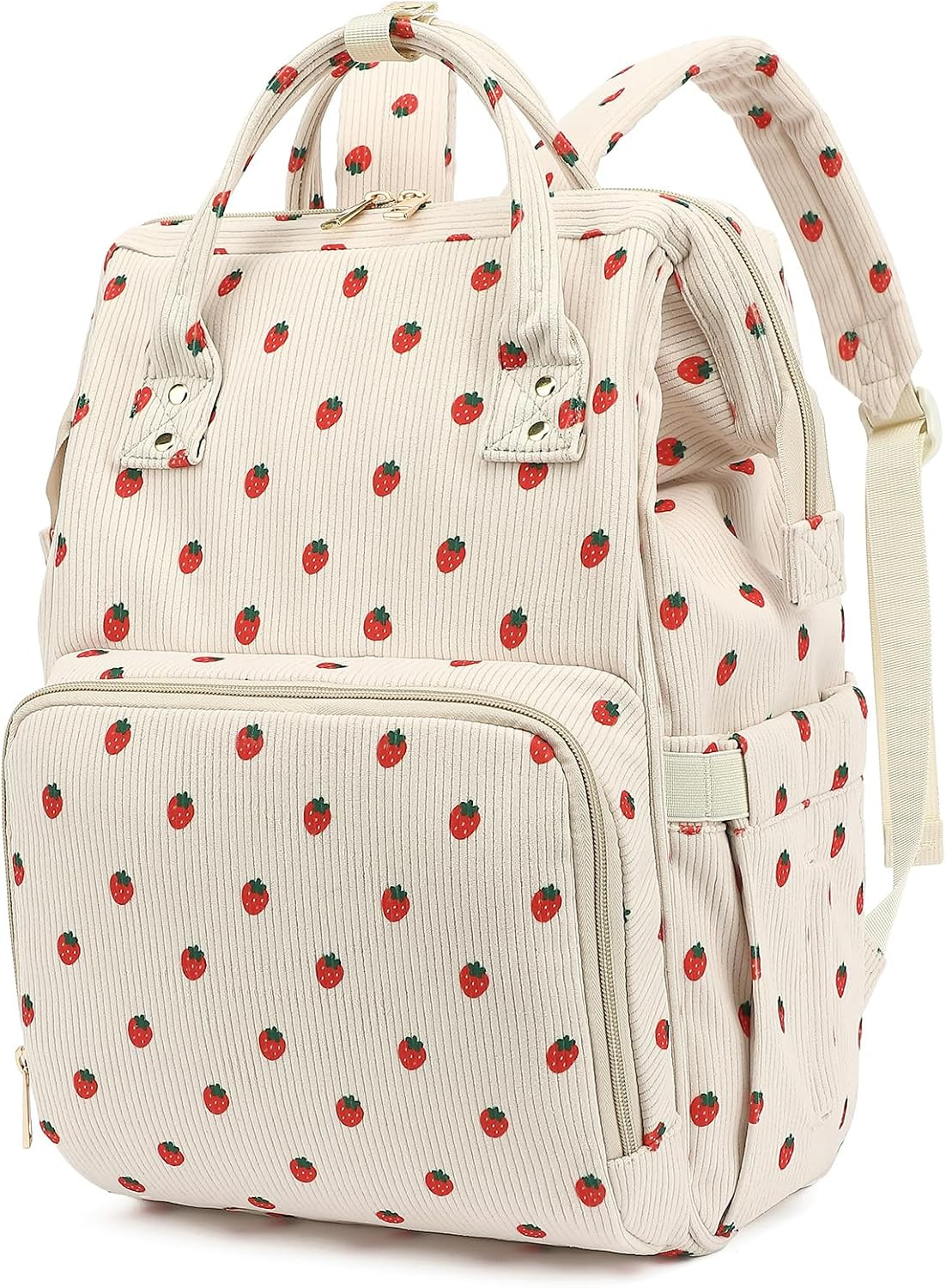 Corduroy Diaper Bag Backpack for Baby Girls Boys, Women Large Nappy Bags for Mom