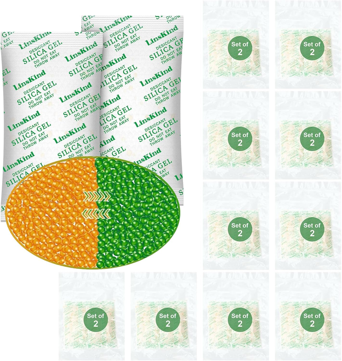 5 Gram [60 Packets] Food Grade Silica Gel Packets, Moisture Absorbers for Moisture Control - Protects Items from Moisture Damage image number 2