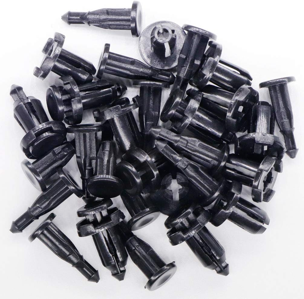 Lantee 100 Pcs Universal 9Mm Nylon Bumper Clips, Push-Type Car Retainer Fasteners image number 6