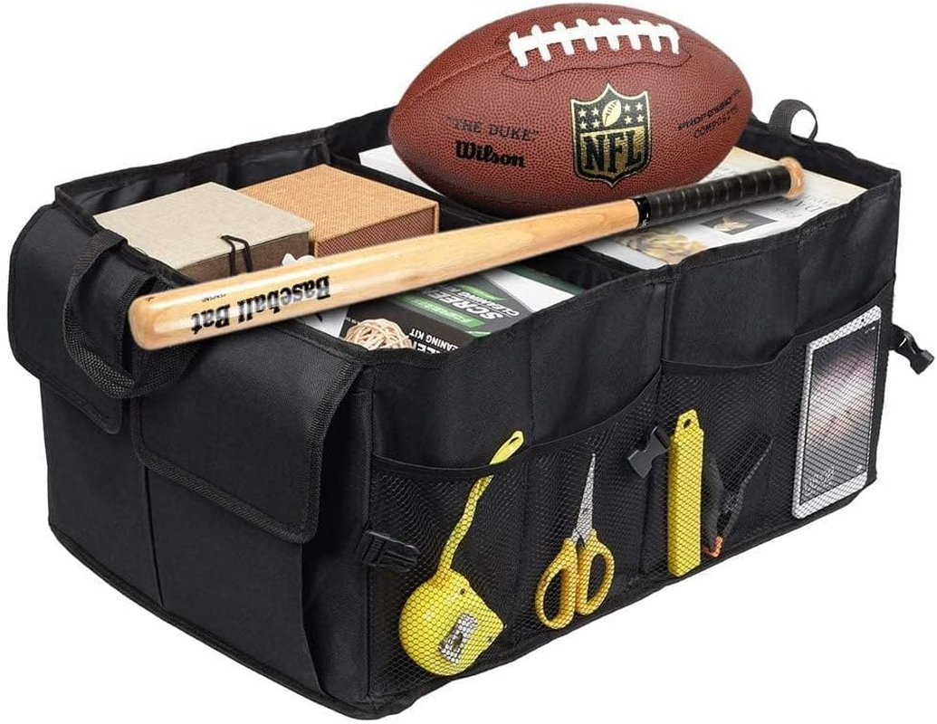 Techshining Soft Car Trunk Organizer - Large Capacity Multipurpose Oxford Fabric Storage Box for SUV, Truck & Car - Foldable Collapsible Car Cargo Organizer for Groceries, Tools, Emergency Supplies image number 5