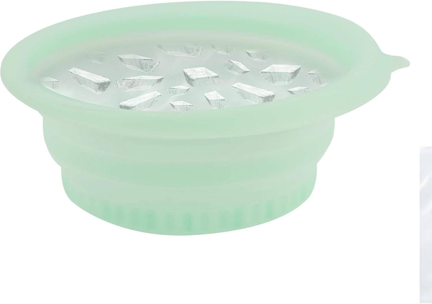 Face Bowl for Ice with Built-In Ice Tray, Silicone Face Ice Bath Bowl, Portable Collapsible Wash Basin for Cold Plunge Therapy, Facial Plunge Bowl for Home Travel (Black)