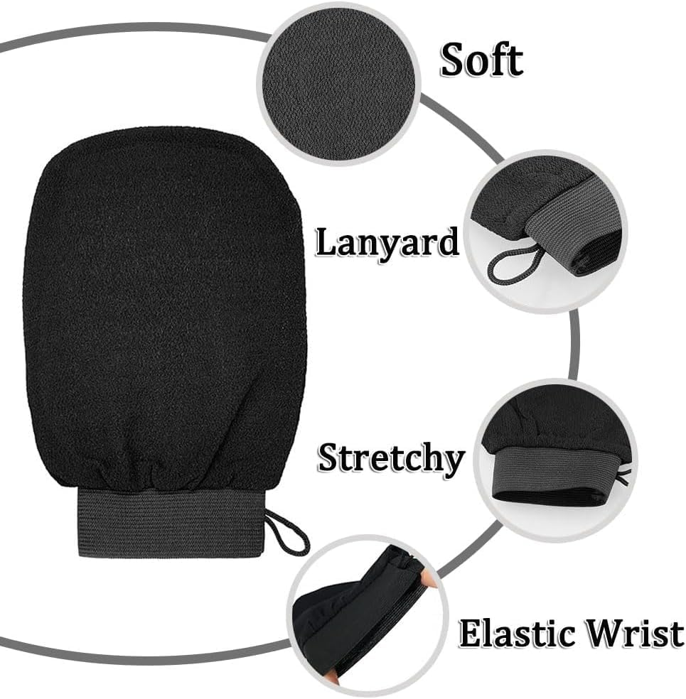 Korean Exfoliating Gloves &ndash; Dual-Sided Deep Cleansing Mitt for Dead Skin Removal, SPA & Body Scrub &ndash; for Women & Men（4 Pack） image number 6