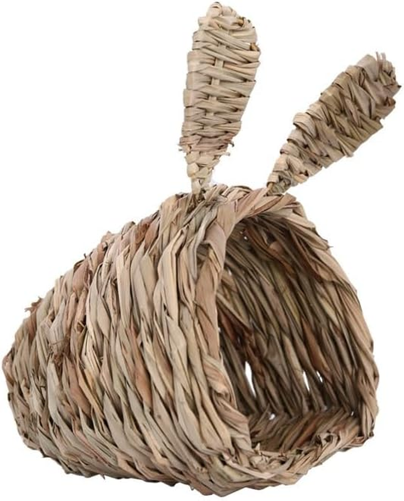 AIMALL Hand-Woven Grass Tunnel Nest for Small Pets &ndash; Natural Hideaway Toy for Rabbits, Hamsters, Guinea Pigs, Hedgehogs, and Totoro &ndash; 21 X 20Cm Pet Play Tunnel image number 1